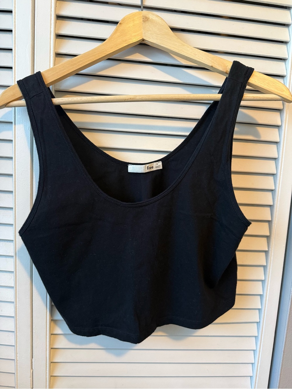 Black Cropped Tank Top